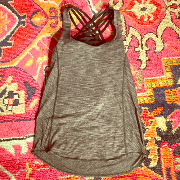 lululemon athletica Tops - Lululemon OpenBack CrissCross Tank w/ Built in Bra
